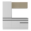 Ver imagem 5 de Armário de Cozinha Compacta 3 Peças com Rodapé Mp2179 Made Multimóveis Branco/preto