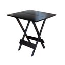 Ver imagem 1 de Mesa Dobrável Quadrada Em Madeira Padrão 70X70 - Tabaco - Marrom