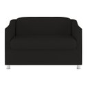 Ver imagem 2 de Sofá Namoradeira Tilla 2 Lugares Reforçada - V8 Decor:suede Preto