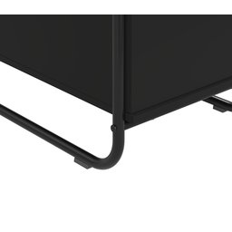 Estante com Porta Gaveta Criare Estilo Industrial Prateleiras Multiuso Escritório Alta Cor Preto - 7