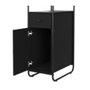 Ver imagem 5 de Estante com Porta Gaveta Criare Estilo Industrial Prateleiras Multiuso Escritório Alta Cor Preto