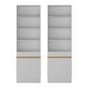 Ver imagem 5 de Armário/Estante Escritório 2 Portas Multimóveis MP7000 Branco/Dourado