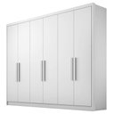 Ver imagem 1 de Guarda Roupa Casal Linea 6 Portas 4 Gavetas Neve com Nicho – Novo Horizonte