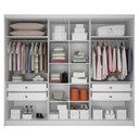 Ver imagem 3 de Guarda Roupa Casal Linea 6 Portas 4 Gavetas Neve com Nicho – Novo Horizonte
