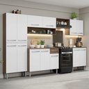 Ver imagem 1 de Armário de Cozinha Completa 293cm Rustic/branco Emilly Madesa 02 Rustic/branco