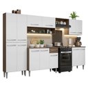 Ver imagem 2 de Armário de Cozinha Completa 293cm Rustic/branco Emilly Madesa 02 Rustic/branco