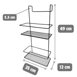 Suporte 2 Andares Porta Shampoo Encaixar No Box Banheiro Organizador Duplo - 7