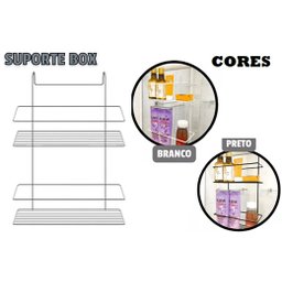 Suporte 2 Andares Porta Shampoo Encaixar No Box Banheiro Organizador Duplo - 1