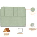 Ver imagem 2 de Cabeceira Cama Box Queen 160 Cm Estofada Revestida em Bouclé Luxo