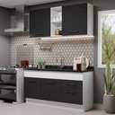 Ver imagem 1 de Cozinha Compacta 150002 Com Armário E Balcão Branco/Preto