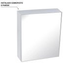 Ver imagem 6 de Armário Banheiro Espelheira Sobrepor Branco | 31,9x9,4x35,8cm | 01 Porta | Astra