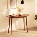 Ver imagem 2 de Aparador Oval Madeira Maciça 60cm X 120cm Vertice Ecograndis Nozes