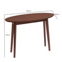 Ver imagem 4 de Aparador Oval Madeira Maciça 60cm X 120cm Vertice Ecograndis Nozes