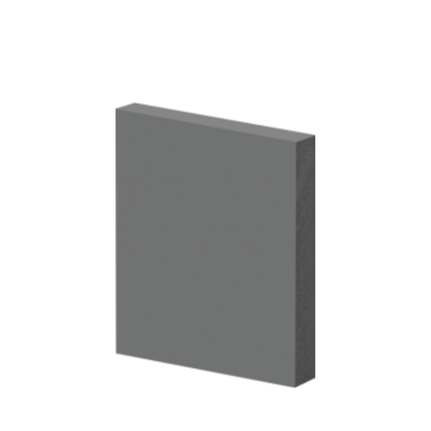 Guarnição Poliestireno 10cm Liso Cinza 40010 Arquitech