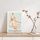 Ver imagem 2 de Quadro Vintage Casal Jogando Tênis 45x34cm - com Vidro:madeira Preta