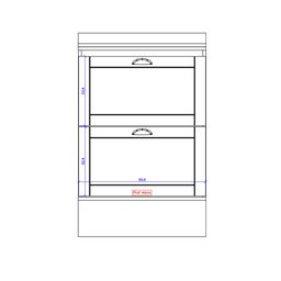 Balcão Milla Mdf 2 Gavetas Branco 60cm Carraro - 7