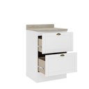 Ver imagem 1 de Balcão Milla Mdf 2 Gavetas Branco 60cm Carraro