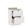 Balcão Milla Mdf 2 Gavetas Branco 60cm Carraro - 1