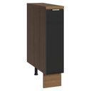 Ver imagem 1 de Balcão Porta-temperos 20 Cm 1 Porta Rustic/preto Lux Madesa Rustic/preto