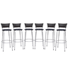 Kit 6 Banquetas Alta Banco para Balcão Junco Preto Àrea Gourmet Ilha Bancada bares Churrasqueira - 1