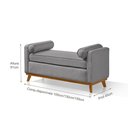 Ver imagem 3 de Recamier Italia 1,30M com Base Madeira Linho Sofatec