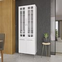 Ver imagem 1 de Paneleiro Duplo Modulado com Vidro Fidelitá Viena 70cm 4 Portas