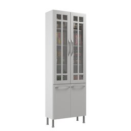 Paneleiro Duplo Modulado Com Vidro Fidelitá Viena 70cm 4 Portas - 3