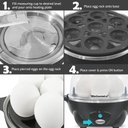 Ver imagem 5 de Elite Gourmet Cozedor de Ovos Elétrico 7 Ovos Cinza Escuro Bpa-free