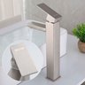 Torneira Banheiro Lavabo Monocomando Alta Metal Inox Prata - Brinovar - 4