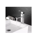 Ver imagem 2 de Torneira Banheiro Lavabo Monocomando Alta Metal Inox Prata - Brinovar