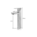 Ver imagem 5 de Torneira Banheiro Lavabo Monocomando Alta Metal Inox Prata - Brinovar