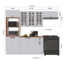 Ver imagem 4 de Cozinha Modulada Completa Americana 100% MDF 270cm com Rodapé Provence Multimóveis Crink-CPL019
