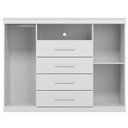 Ver imagem 7 de Cômoda Quarto 129cm 4 Gavetas 2 Portas Savana Branco S01 - Mpozenato
