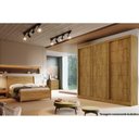 Ver imagem 5 de Guarda Roupa Casal 3 Portas de Correr e 4 Gavetas Capri Avelã - Bianchi