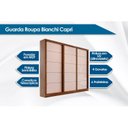 Ver imagem 2 de Guarda Roupa Casal 3 Portas de Correr e 4 Gavetas Capri Avelã - Bianchi