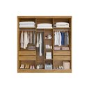 Ver imagem 4 de Guarda Roupa Casal 3 Portas de Correr e 4 Gavetas Capri Avelã - Bianchi