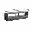 Ver imagem 3 de Rack Aparador Elegance 1,5 m Madeira Maciça Mhm