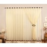 Cortina de Renda com Microfibra Palha - 4,00m x 2,70m Marias Enxoval Cortinas - 2
