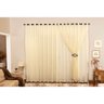 Cortina de Renda com Microfibra Palha - 4,00m x 2,70m Marias Enxoval Cortinas - 6