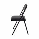 Ver imagem 5 de Cadeira Dobrável Bar Restaurante Almofadada Ferro Aço Preta