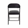 Cadeira Dobrável Bar Restaurante Almofadada Ferro Aço Preta - 4