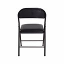 Ver imagem 4 de Cadeira Dobrável Bar Restaurante Almofadada Ferro Aço Preta