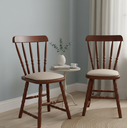 Ver imagem 3 de Kit 2 Cadeiras Sala de Jantar Madeira Maciça Estofadas