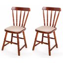 Ver imagem 1 de Kit 2 Cadeiras Madeira Maciça Estofadas