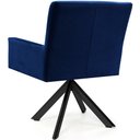 Ver imagem 5 de Cadeira para Sala Angel Giratória Eiffel Preto Veludo Azul Royal - Nexta Casa