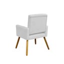 Ver imagem 4 de Poltrona Cadeira Decorativa c/ Costas Vazadas Camila Pés Palito Corano Branco - Dl Decor