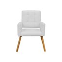 Ver imagem 2 de Poltrona Cadeira Decorativa c/ Costas Vazadas Camila Pés Palito Corano Branco - Dl Decor