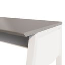Ver imagem 6 de Mesa Escrivaninha Escritório com 150cm Industrial Tampo Chanfrado e Pés Metálicos Executive Cinza Sagrado E Branco