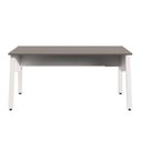 Ver imagem 4 de Mesa Escrivaninha Escritório com 150cm Industrial Tampo Chanfrado e Pés Metálicos Executive Cinza Sagrado e Branco