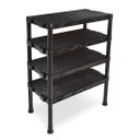 Ver imagem 2 de Estante Preta de Plástico Modular 4 Prateleiras Multiuso